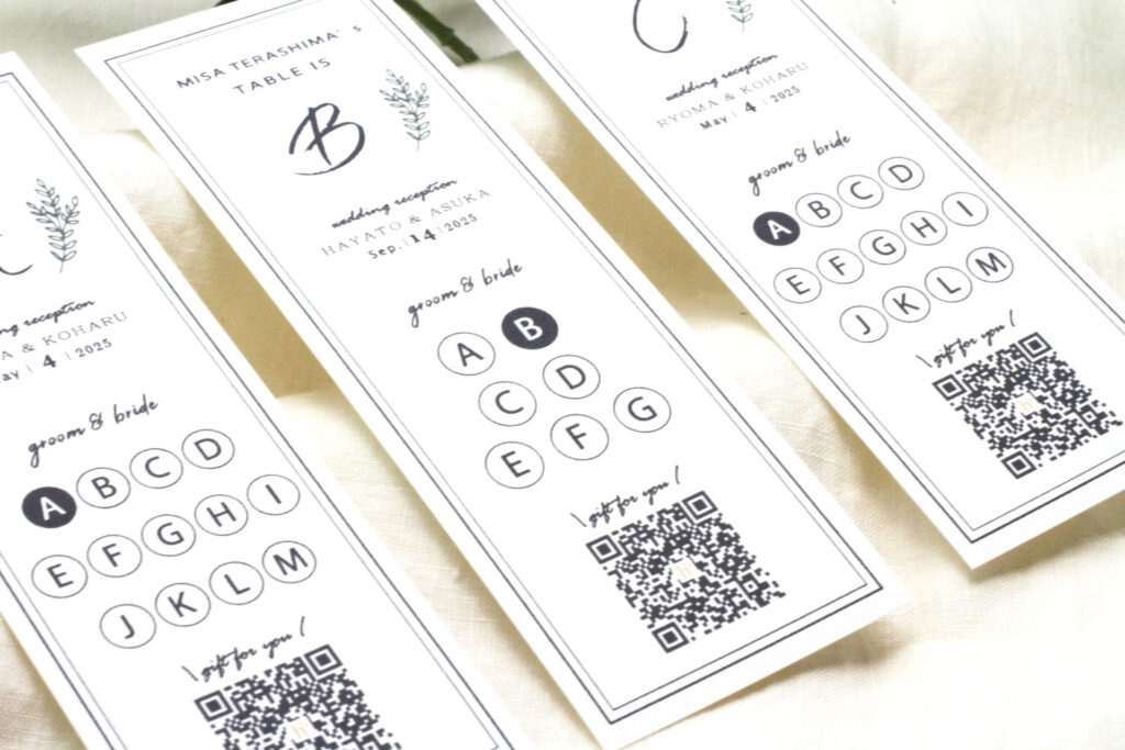 引き出物とエスコートカード