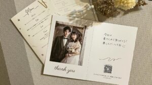 メニューとプロフィールブックの引き出物