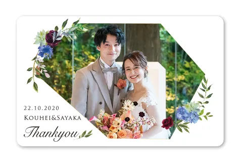 オンデマンド印刷した引き出物カード