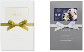 オリジナルカードがリボンで渡せる