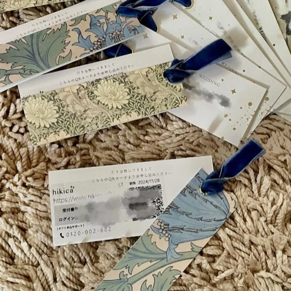 QRギフトシールを貼った引き出物の例