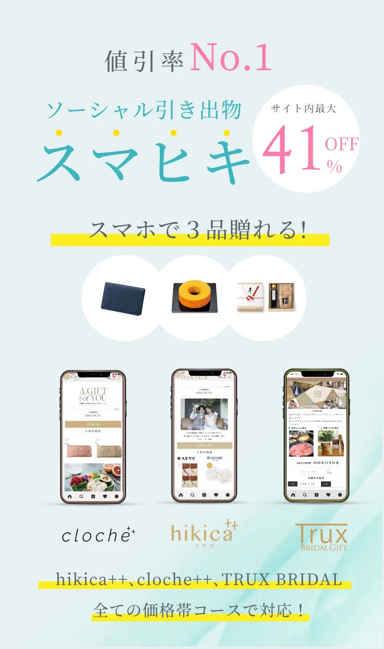 スマホで選べる引き出物3品セット
