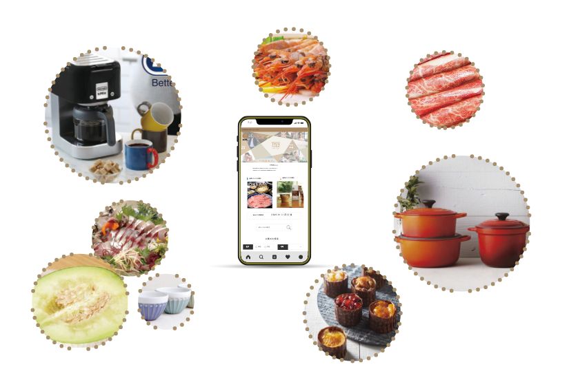 スマホで選べる引き出物のイメージ