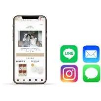 スマホとソーシャルアイコンの画像