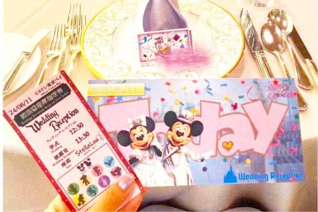 引き出物を演出の一つのエスコートカードにした例